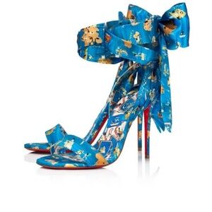 Christian Louboutin Vibrant Blue Heels with Bow